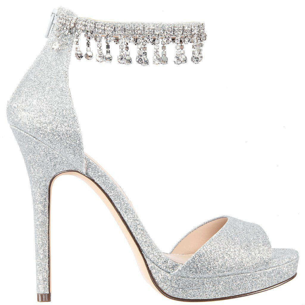 Silver Gem Heels